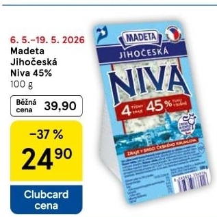 Sýr Niva Jihočeská 45% Madeta