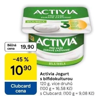 Bílý jogurt Activia Danone