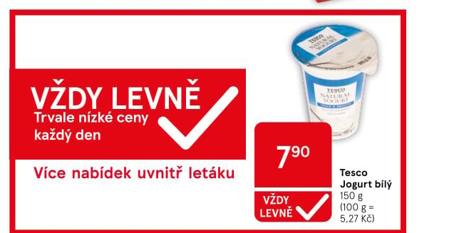 Bílý jogurt Tesco