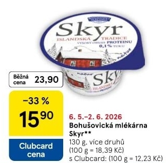 Dezert zakysaný bílý Skyr Bohušovická mlékárna