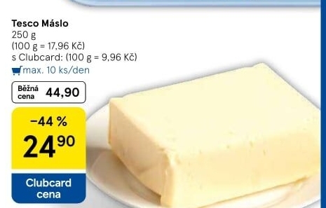 Máslo Tesco
