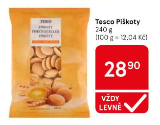 Piškoty Tesco
