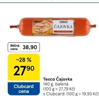Salám Čajovka Tesco