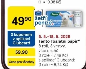 Toaletní papír 3vrstvý Tento
