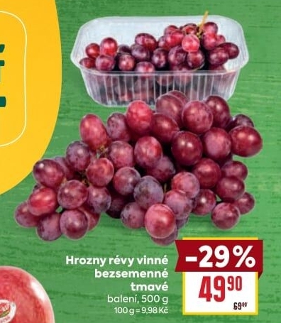 Hrozny tmavé bezsemenné