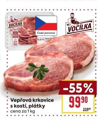 Vepřová krkovice s kostí Vocílka