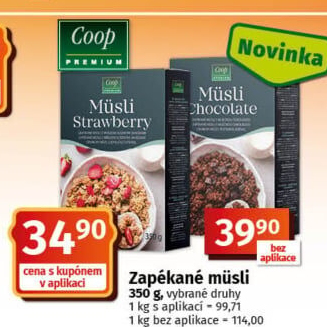 Müsli zapékané Coop Premium