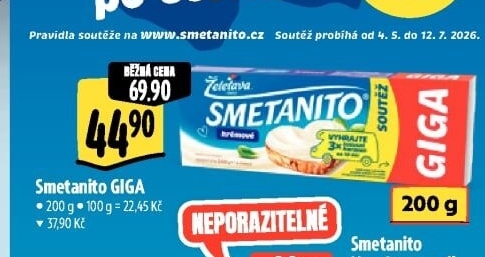 Sýr tavený Smetanito Želetava