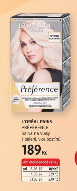 Barva na vlasy Préférence L'