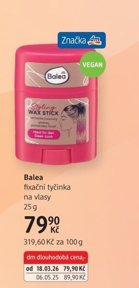 Fixační tyčinka na vlasy Balea