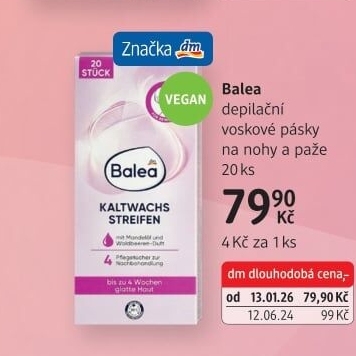 Pásky depilační na tělo Balea