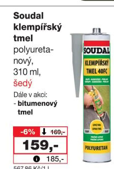 Klempířský tmel Soudal