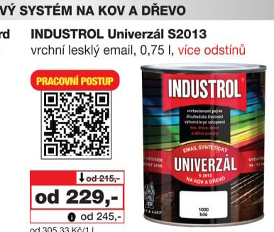 Nátěr na kov a dřevo Univerzál Industrol