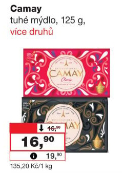 Tuhé mýdlo Camay