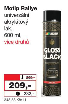 Univerzální akrylátový lak ve spreji Rallye Motip