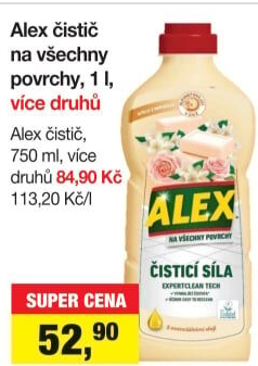 Čistič na podlahy Alex