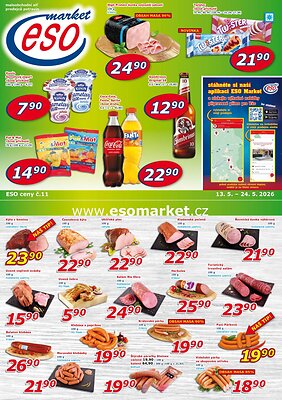 akční leták ESO MARKET 13.5.2026-24.5.2026