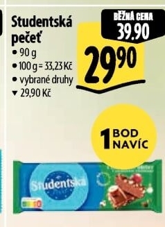 Čokoláda Studentská pečeť Orion