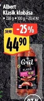 Klobása klasik Albert Gril