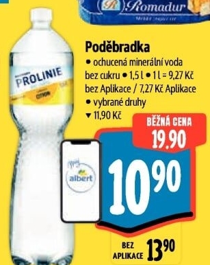Ochucená voda Poděbradka