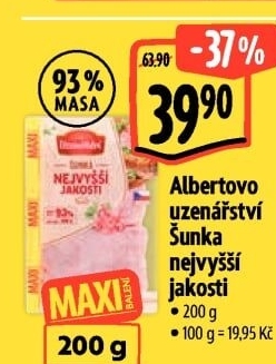 Šunka nejvyšší jakosti Albertovo uzenářství