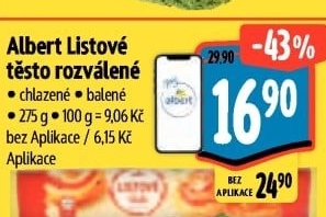 Těsto listové Albert