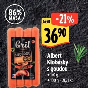 Klobása s goudou Albert Gril