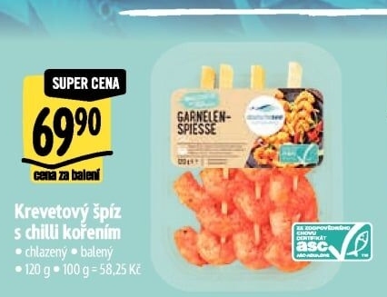 Krevetový špíz s kořením Deutsche See