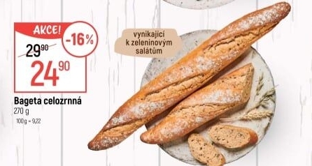 Bageta celozrnná