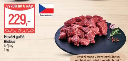 Hovězí maso na guláš Globus