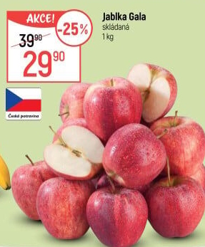 Jablka červená Gala