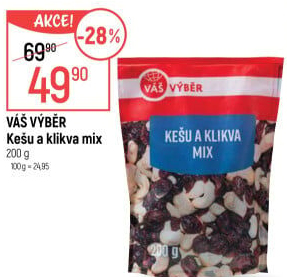 Směs kešu a brusnice Váš Výběr