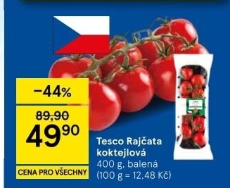 Rajčata koktejlová Tesco