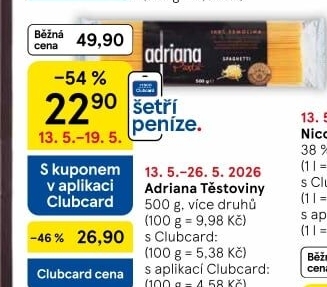 Těstoviny Adriana