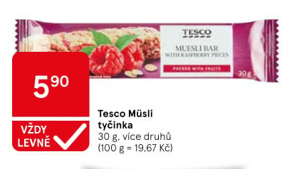 Müsli tyčinka Tesco