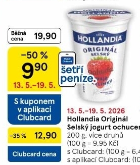 Ochucený jogurt selský Hollandia