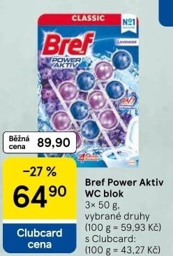 WC blok tuhý Power Aktiv Bref