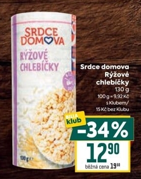 Rýžové chlebíčky Srdce Domova