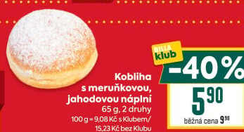 Kobliha s ovocnou náplní