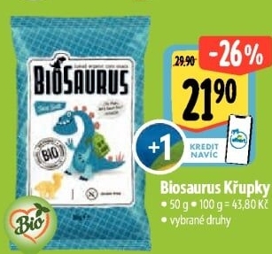 Křupky kukuřičné bez lepku Biosaurus
