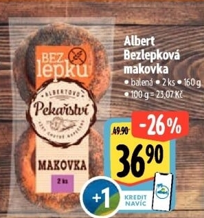 Makovka bez lepku Albert