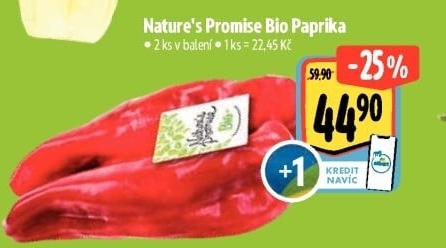 Paprika červená bio Nature'