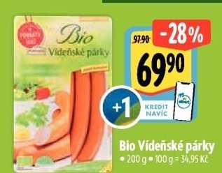 Párky vídeňské bio Ponnath