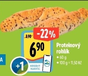 Rohlík proteinový