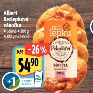 Vánočka bez lepku Albert